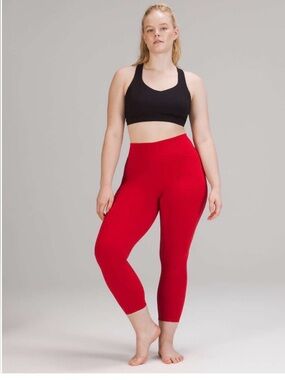 Lululemon Instill High-Rise Tight 25", Dark Red, Size 6